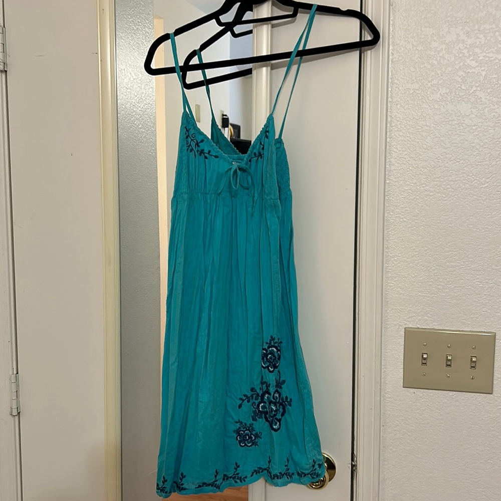 Aeropostale front-tie spaghetti-strap cotton dress